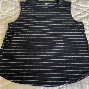 Old Navy Black striped Boxy Sleeveless Tank Top